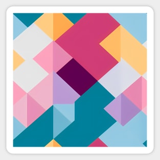 Abstract Geometric Pattern, pastel color scheme Sticker